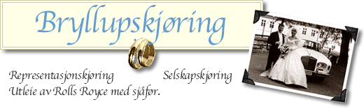 Bryllupskjøring i Rolls-Royce
